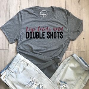 Top Knots & Double Shots Graphic Tee